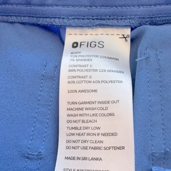 Figs Zamora Women’s Technical Collection Blue Scrub Jogger Pants XSmall - Picture 7 of 8
